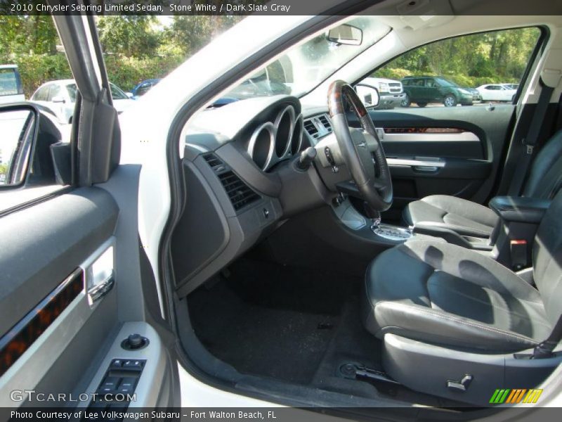 Stone White / Dark Slate Gray 2010 Chrysler Sebring Limited Sedan