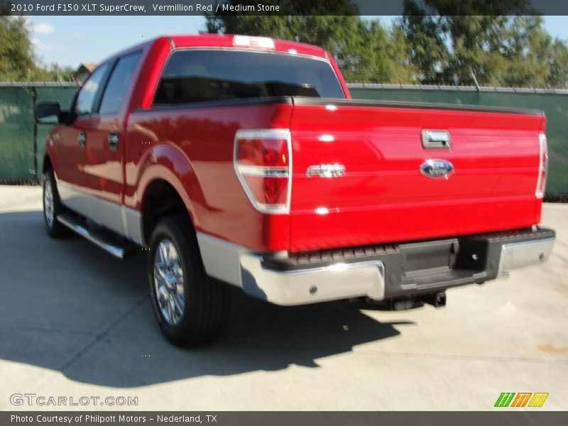 Vermillion Red / Medium Stone 2010 Ford F150 XLT SuperCrew