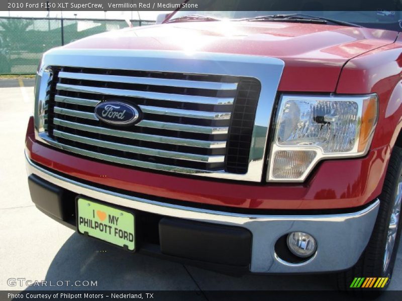 Vermillion Red / Medium Stone 2010 Ford F150 XLT SuperCrew