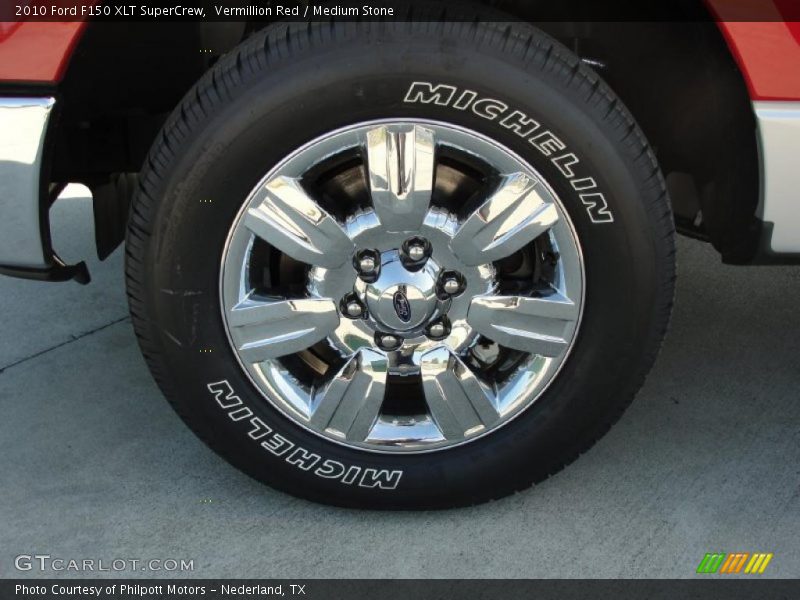 Vermillion Red / Medium Stone 2010 Ford F150 XLT SuperCrew
