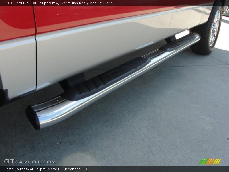 Vermillion Red / Medium Stone 2010 Ford F150 XLT SuperCrew