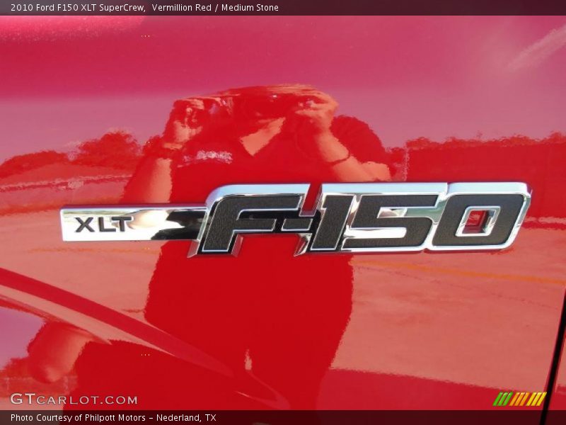 Vermillion Red / Medium Stone 2010 Ford F150 XLT SuperCrew