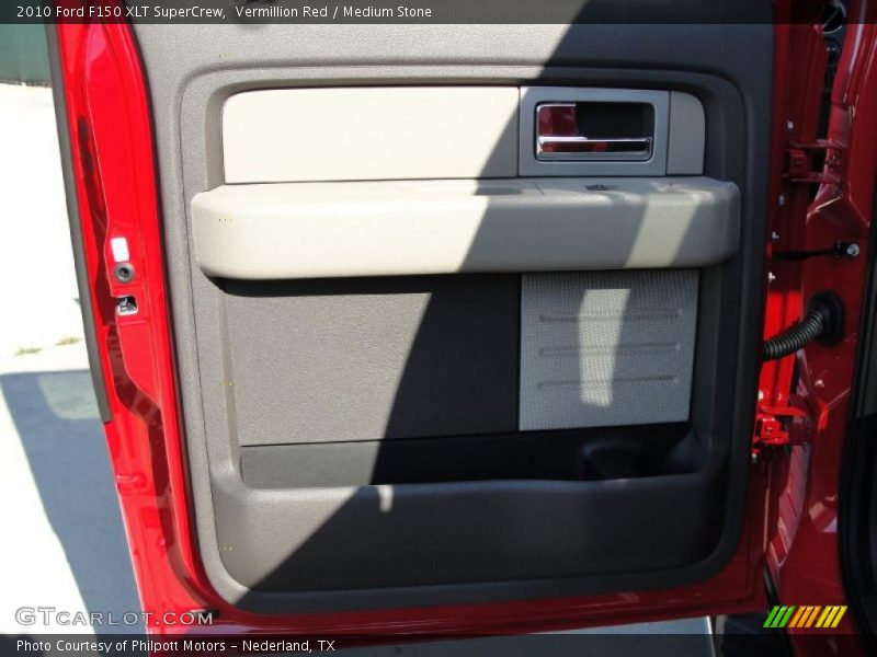 Vermillion Red / Medium Stone 2010 Ford F150 XLT SuperCrew