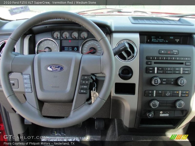 Vermillion Red / Medium Stone 2010 Ford F150 XLT SuperCrew