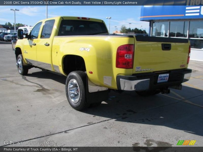 Fleet Yellow / Ebony/Light Cashmere 2008 GMC Sierra 3500HD SLE Crew Cab 4x4 Dually