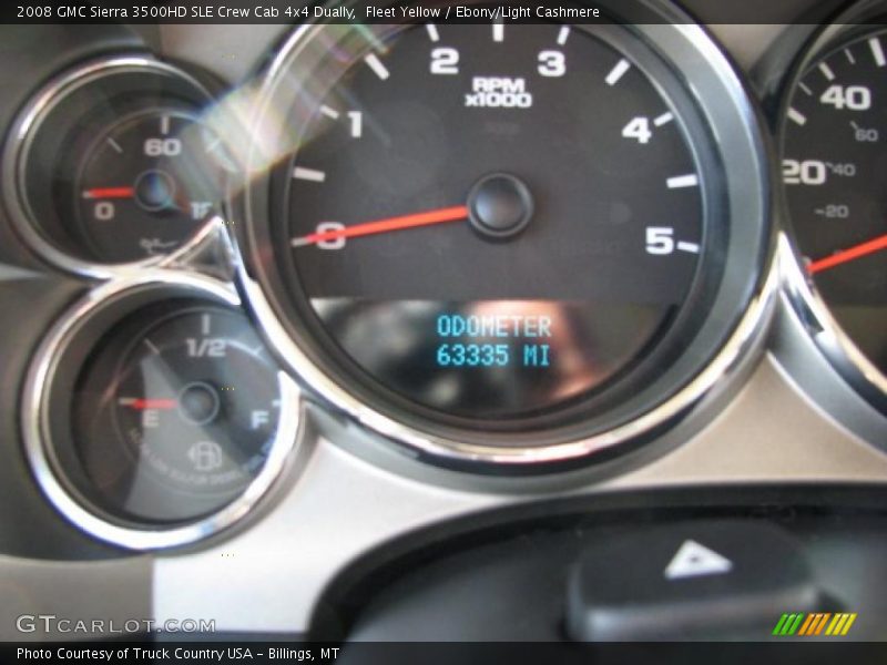 Fleet Yellow / Ebony/Light Cashmere 2008 GMC Sierra 3500HD SLE Crew Cab 4x4 Dually