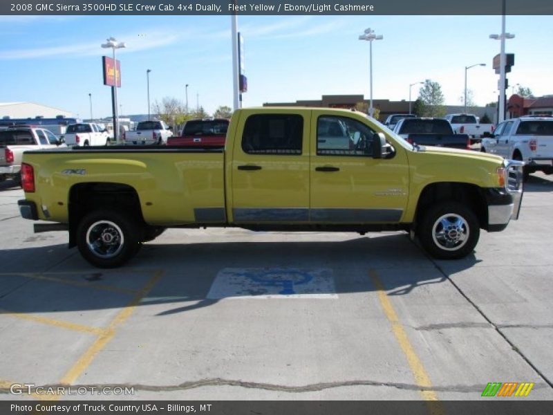 Fleet Yellow / Ebony/Light Cashmere 2008 GMC Sierra 3500HD SLE Crew Cab 4x4 Dually