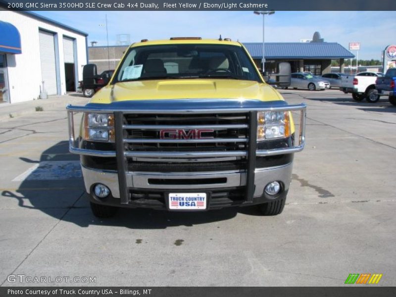 Fleet Yellow / Ebony/Light Cashmere 2008 GMC Sierra 3500HD SLE Crew Cab 4x4 Dually