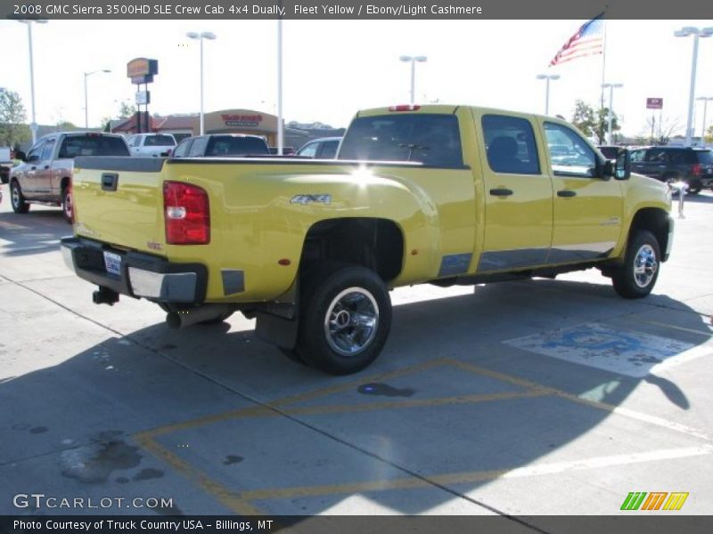 Fleet Yellow / Ebony/Light Cashmere 2008 GMC Sierra 3500HD SLE Crew Cab 4x4 Dually