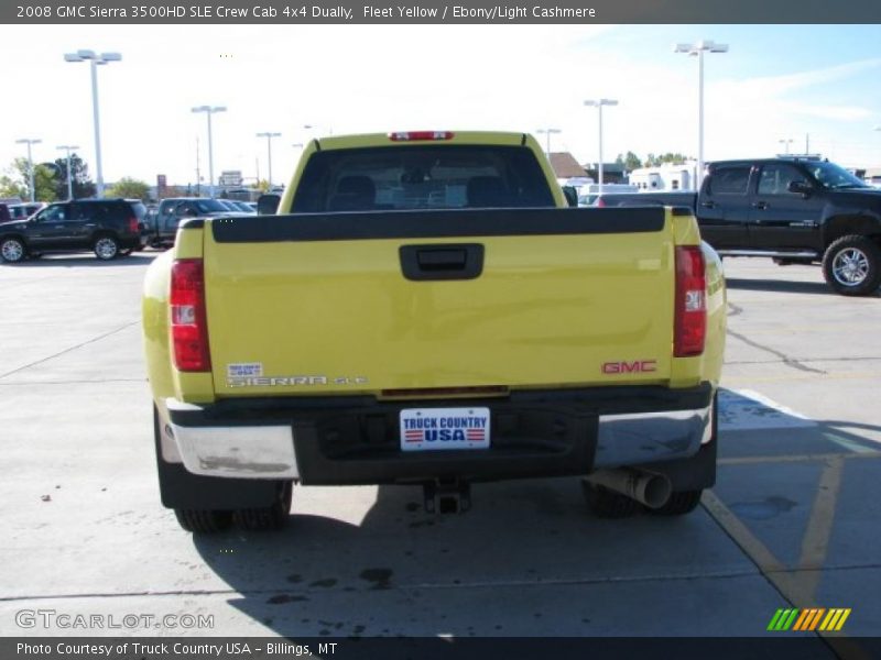 Fleet Yellow / Ebony/Light Cashmere 2008 GMC Sierra 3500HD SLE Crew Cab 4x4 Dually