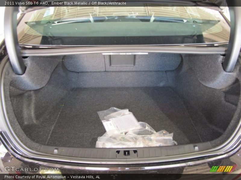  2011 S60 T6 AWD Trunk