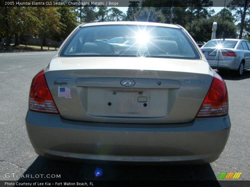 Champagne Metallic / Beige 2005 Hyundai Elantra GLS Sedan