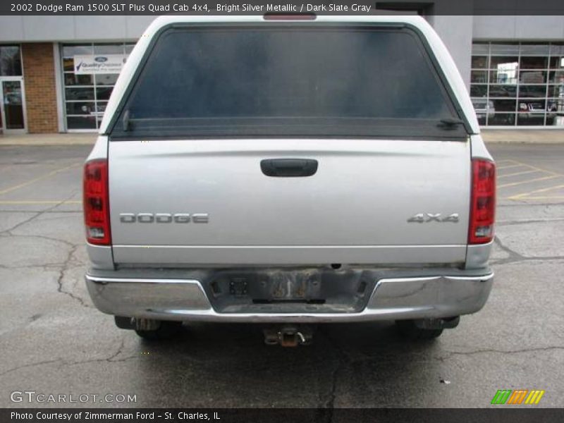 Bright Silver Metallic / Dark Slate Gray 2002 Dodge Ram 1500 SLT Plus Quad Cab 4x4