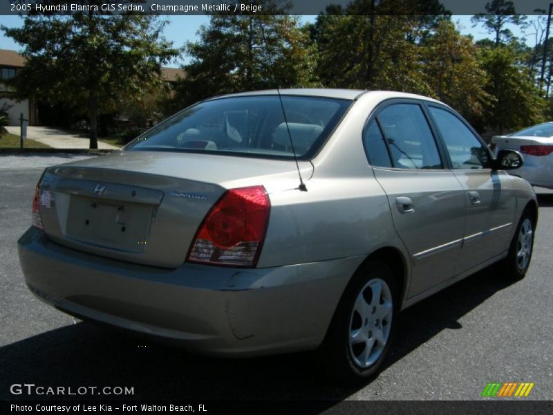 Champagne Metallic / Beige 2005 Hyundai Elantra GLS Sedan