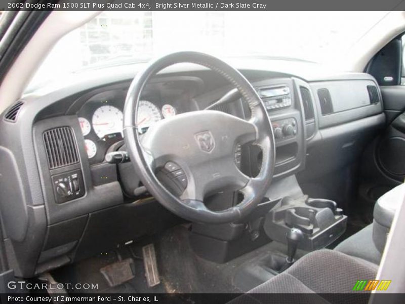 Bright Silver Metallic / Dark Slate Gray 2002 Dodge Ram 1500 SLT Plus Quad Cab 4x4