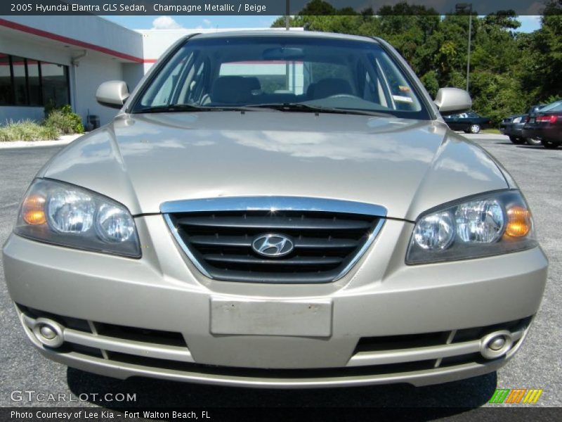 Champagne Metallic / Beige 2005 Hyundai Elantra GLS Sedan