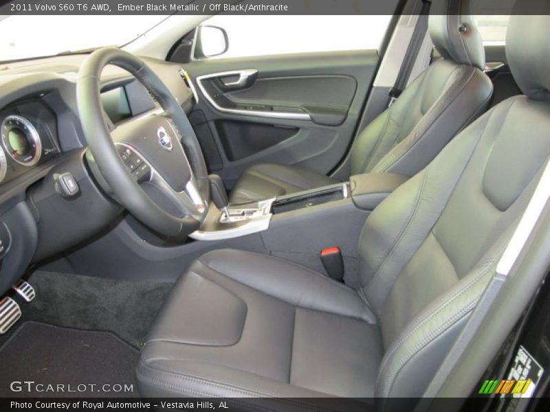  2011 S60 T6 AWD Off Black/Anthracite Interior