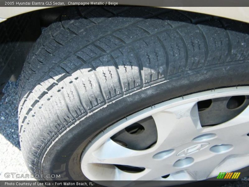 Champagne Metallic / Beige 2005 Hyundai Elantra GLS Sedan