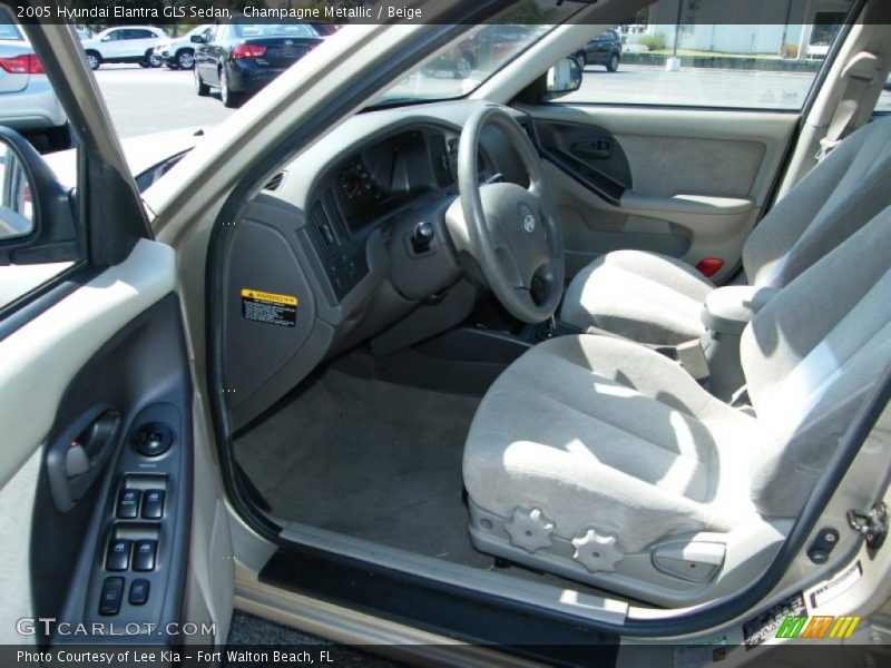 Champagne Metallic / Beige 2005 Hyundai Elantra GLS Sedan