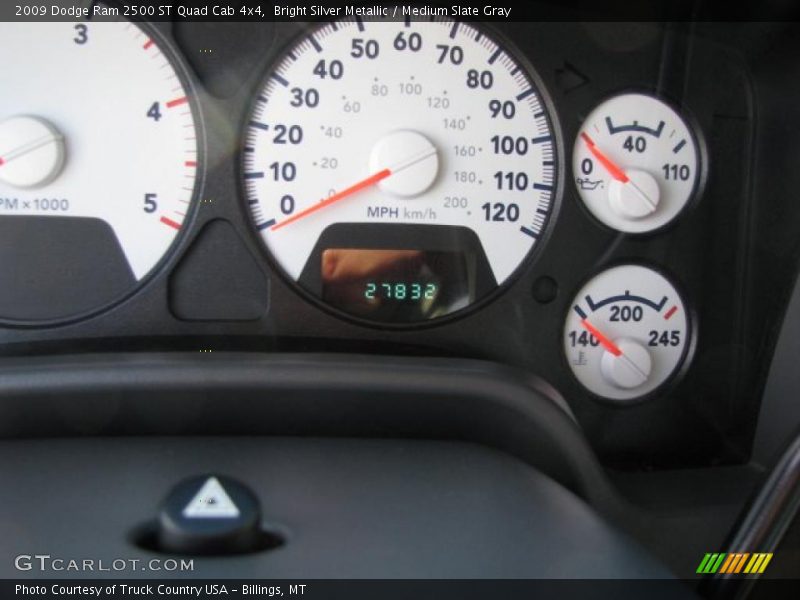 Bright Silver Metallic / Medium Slate Gray 2009 Dodge Ram 2500 ST Quad Cab 4x4