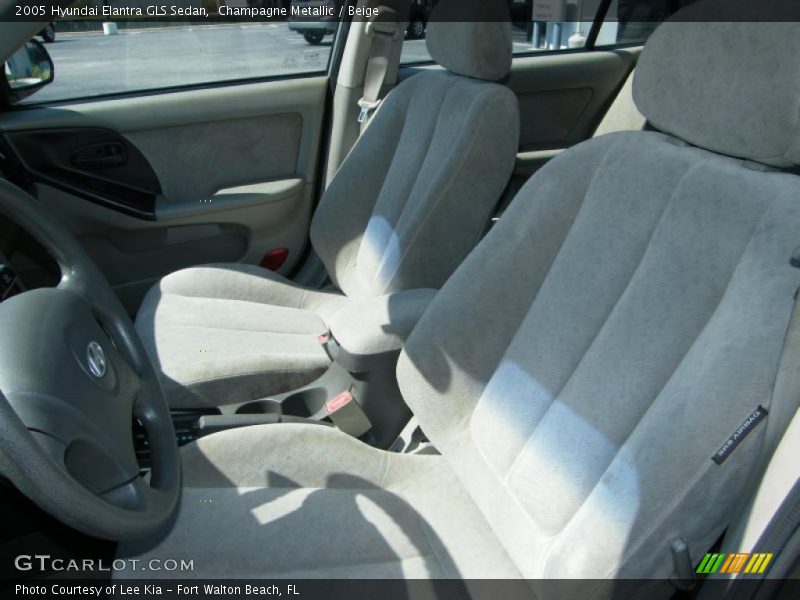 Champagne Metallic / Beige 2005 Hyundai Elantra GLS Sedan