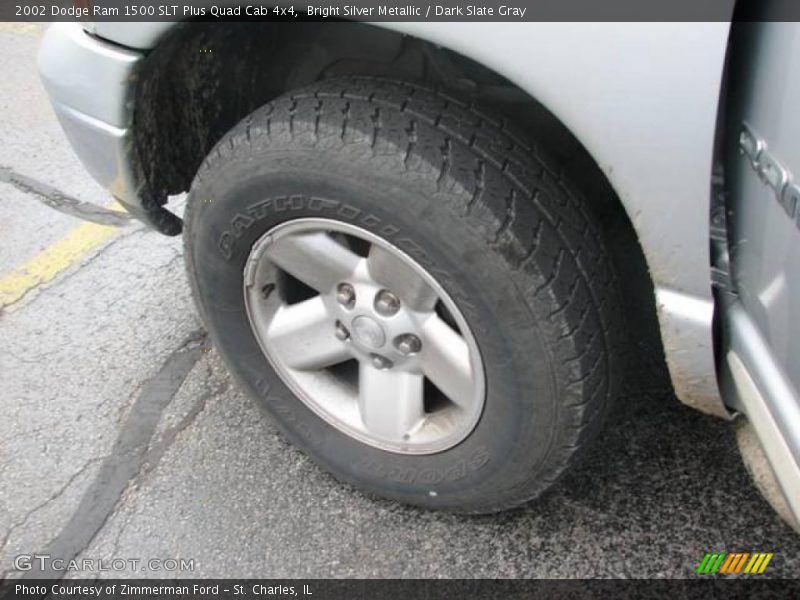 Bright Silver Metallic / Dark Slate Gray 2002 Dodge Ram 1500 SLT Plus Quad Cab 4x4