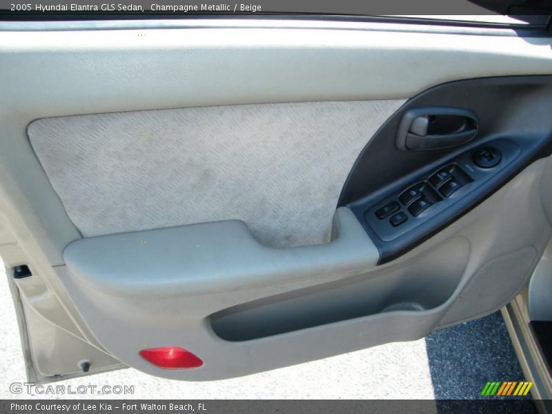 Champagne Metallic / Beige 2005 Hyundai Elantra GLS Sedan