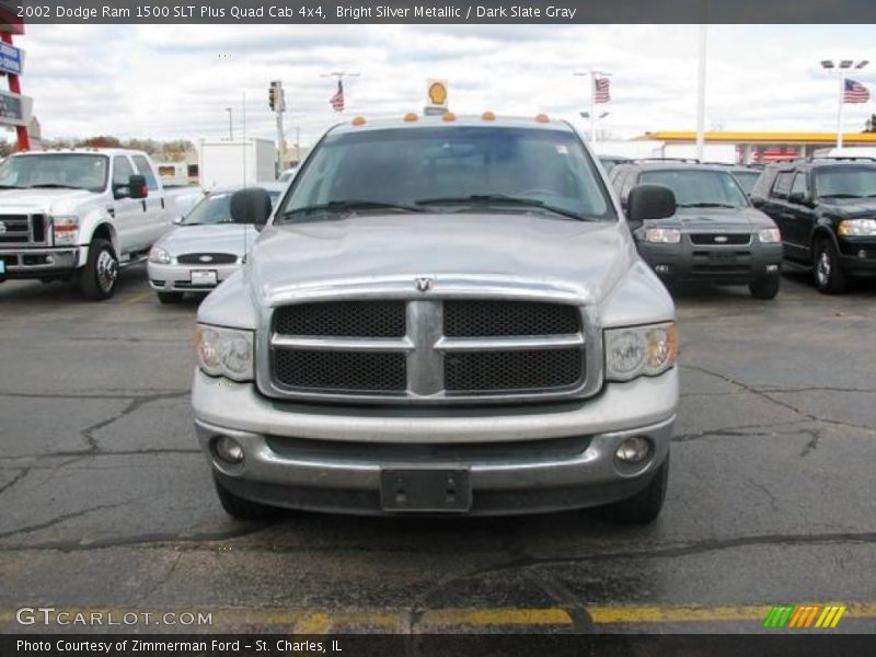 Bright Silver Metallic / Dark Slate Gray 2002 Dodge Ram 1500 SLT Plus Quad Cab 4x4