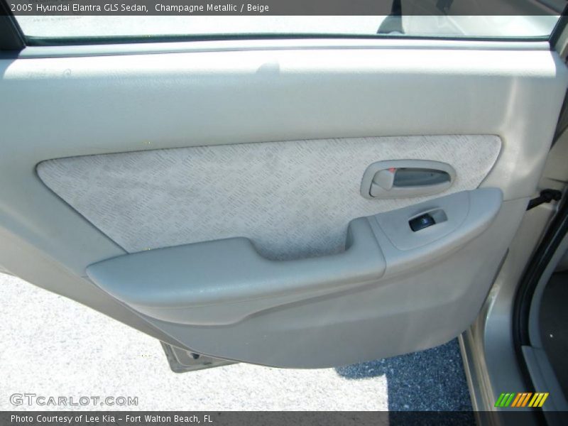 Champagne Metallic / Beige 2005 Hyundai Elantra GLS Sedan
