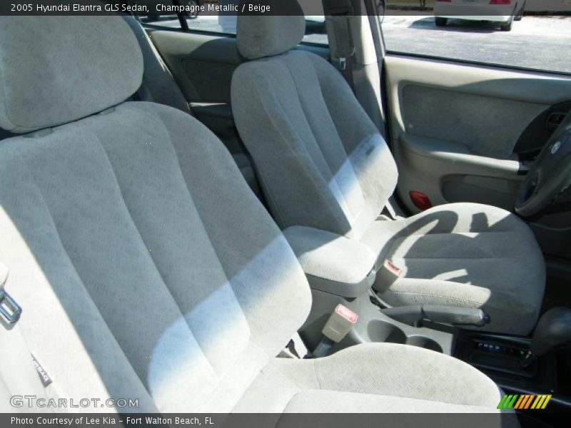 Champagne Metallic / Beige 2005 Hyundai Elantra GLS Sedan