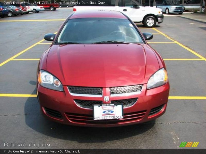 Deep Red Pearl / Dark Slate Gray 2003 Dodge Stratus SXT Coupe