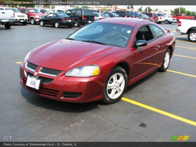 Deep Red Pearl / Dark Slate Gray 2003 Dodge Stratus SXT Coupe