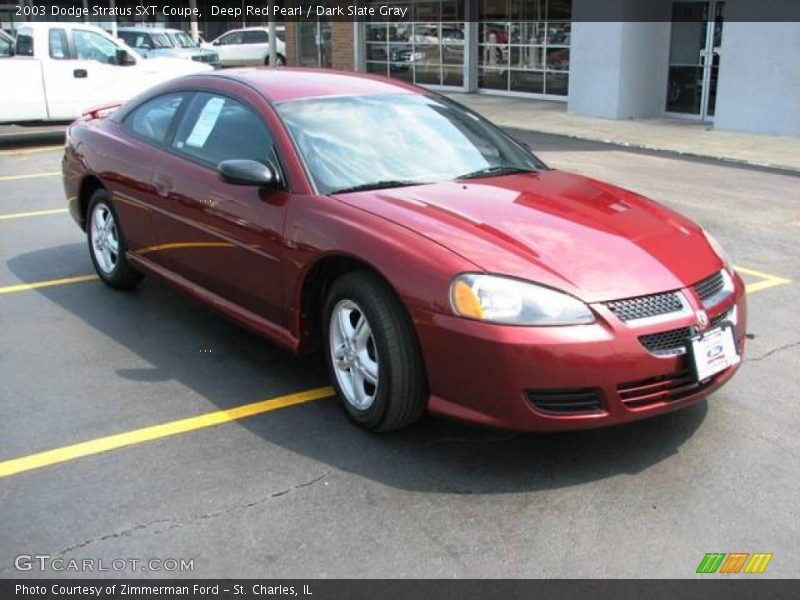 Deep Red Pearl / Dark Slate Gray 2003 Dodge Stratus SXT Coupe
