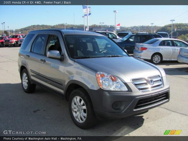 Pewter Pearl / Black 2005 Honda CR-V EX 4WD