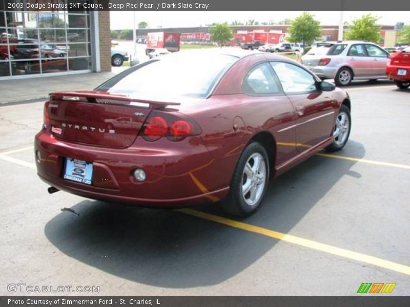 Deep Red Pearl / Dark Slate Gray 2003 Dodge Stratus SXT Coupe