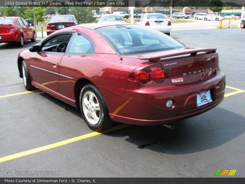 Deep Red Pearl / Dark Slate Gray 2003 Dodge Stratus SXT Coupe