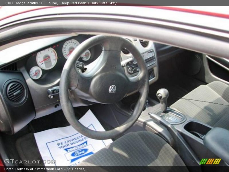Deep Red Pearl / Dark Slate Gray 2003 Dodge Stratus SXT Coupe