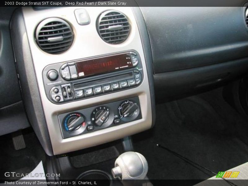 Deep Red Pearl / Dark Slate Gray 2003 Dodge Stratus SXT Coupe