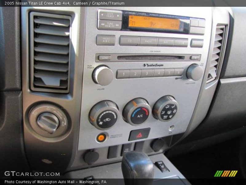 Controls of 2005 Titan LE Crew Cab 4x4