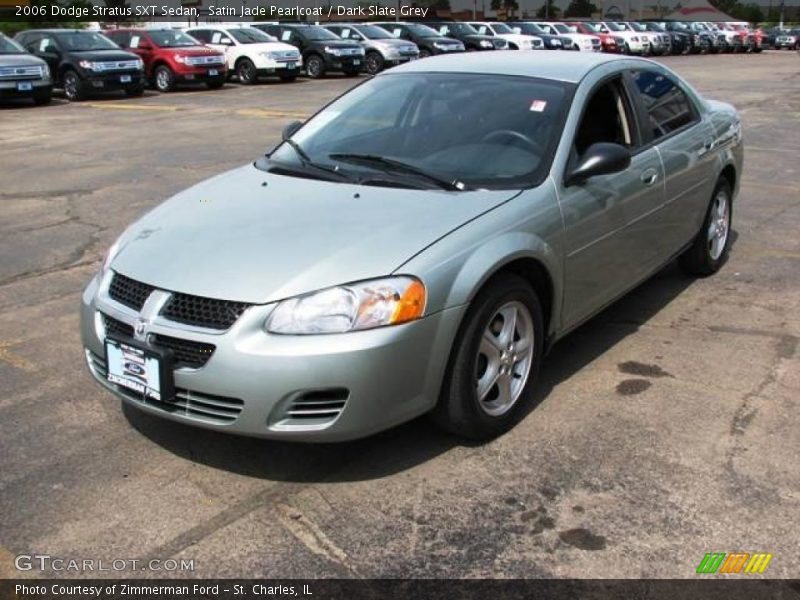 Satin Jade Pearlcoat / Dark Slate Grey 2006 Dodge Stratus SXT Sedan