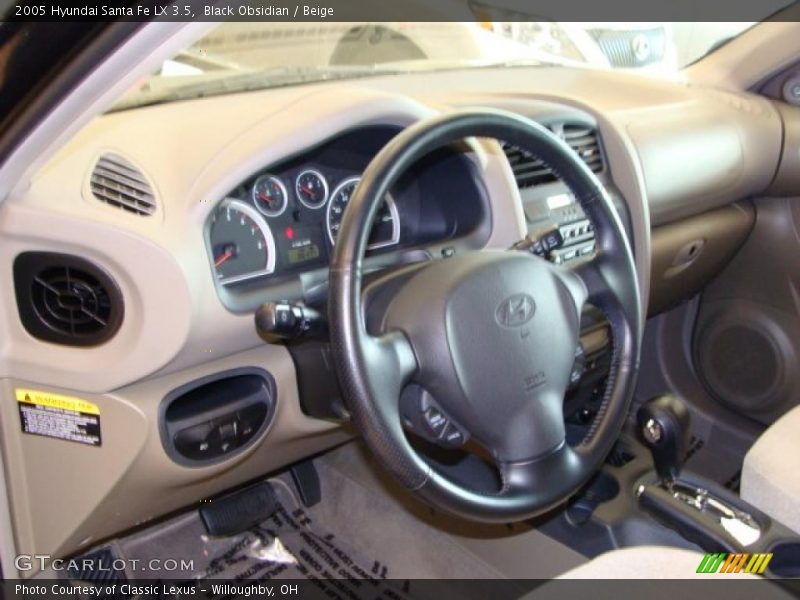 Black Obsidian / Beige 2005 Hyundai Santa Fe LX 3.5