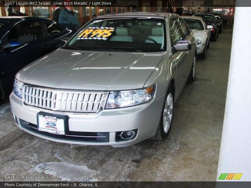 Silver Birch Metallic / Light Stone 2007 Lincoln MKZ Sedan