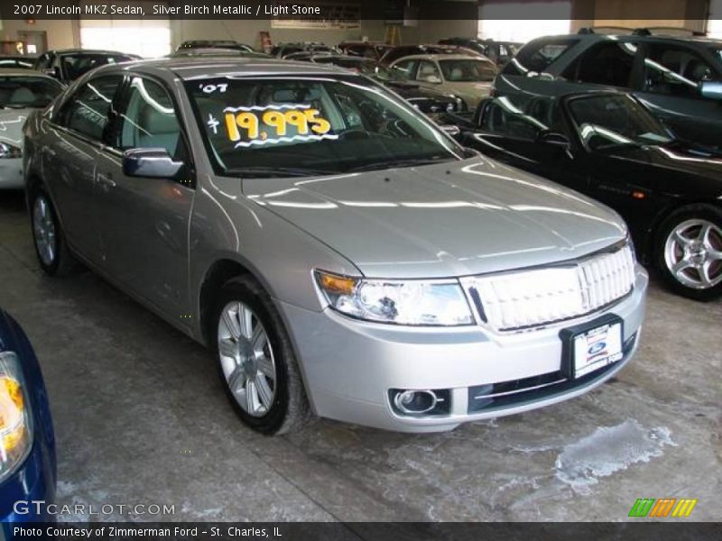 Silver Birch Metallic / Light Stone 2007 Lincoln MKZ Sedan