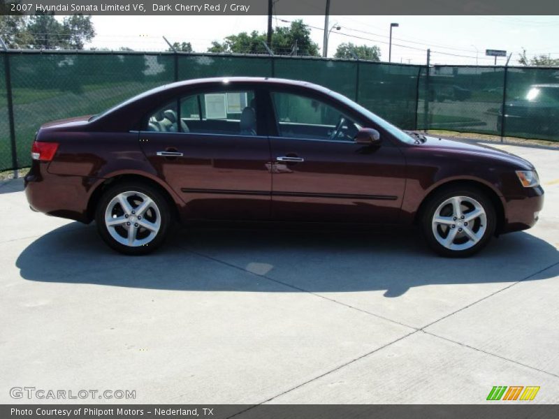 Dark Cherry Red / Gray 2007 Hyundai Sonata Limited V6