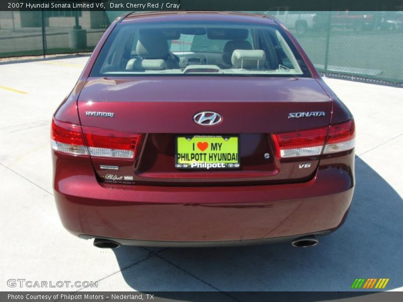 Dark Cherry Red / Gray 2007 Hyundai Sonata Limited V6