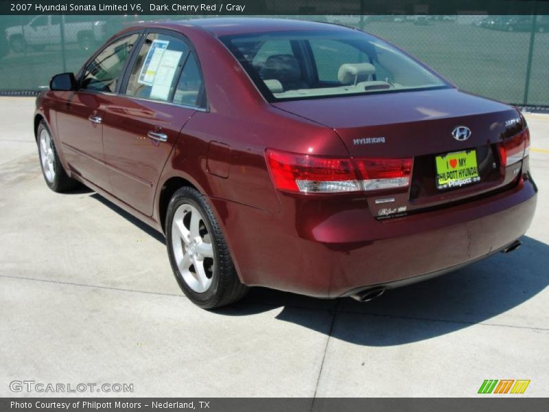 Dark Cherry Red / Gray 2007 Hyundai Sonata Limited V6