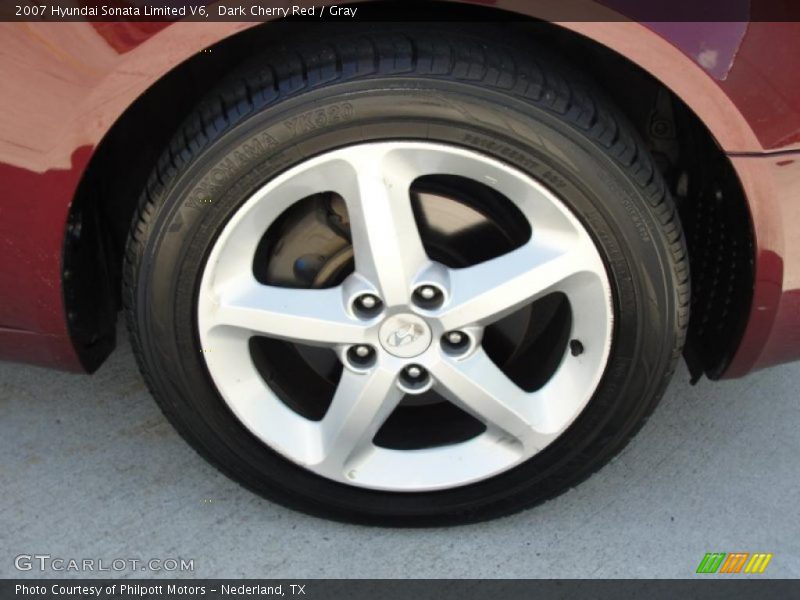 Dark Cherry Red / Gray 2007 Hyundai Sonata Limited V6