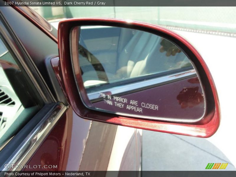 Dark Cherry Red / Gray 2007 Hyundai Sonata Limited V6