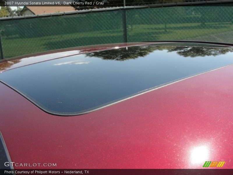 Dark Cherry Red / Gray 2007 Hyundai Sonata Limited V6