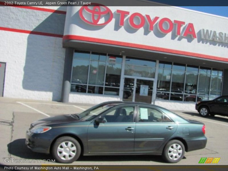 Aspen Green Pearl / Taupe 2002 Toyota Camry LE